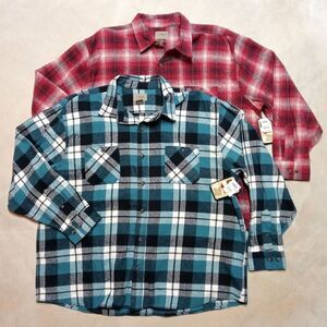Lot of 2 NWT CE Schmidt Workwear Men’s 3XL Plaid Button Flannel Shirts